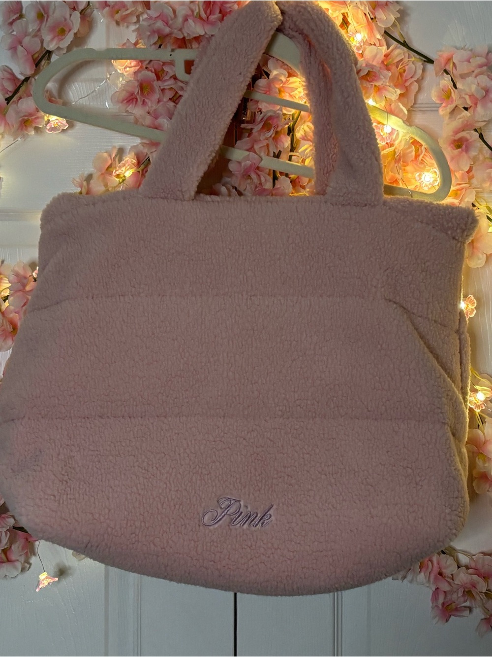 PINK Victoria's Secret Soft Plush Light Pink Tote